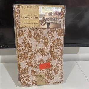 NWT Acorn Jacquard Tablecloth - 60 in by 120 in